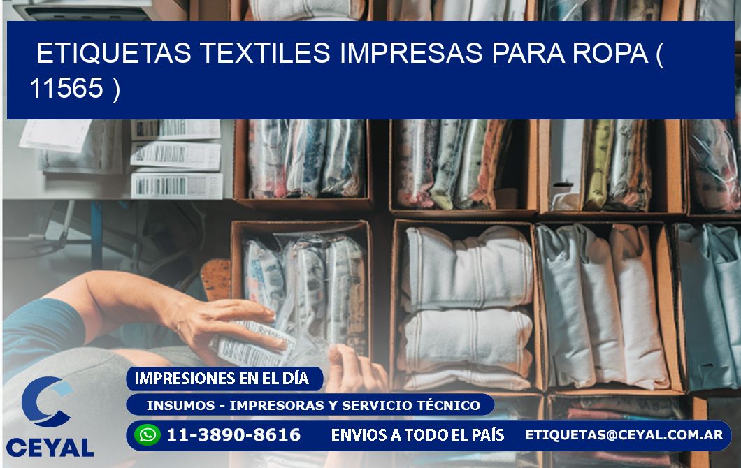 ETIQUETAS TEXTILES IMPRESAS PARA ROPA ( 11565 )