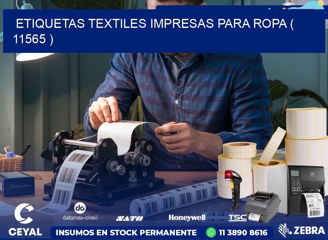 ETIQUETAS TEXTILES IMPRESAS PARA ROPA ( 11565 )