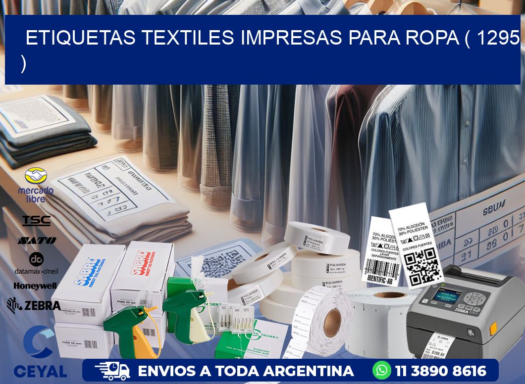 ETIQUETAS TEXTILES IMPRESAS PARA ROPA ( 1295 )