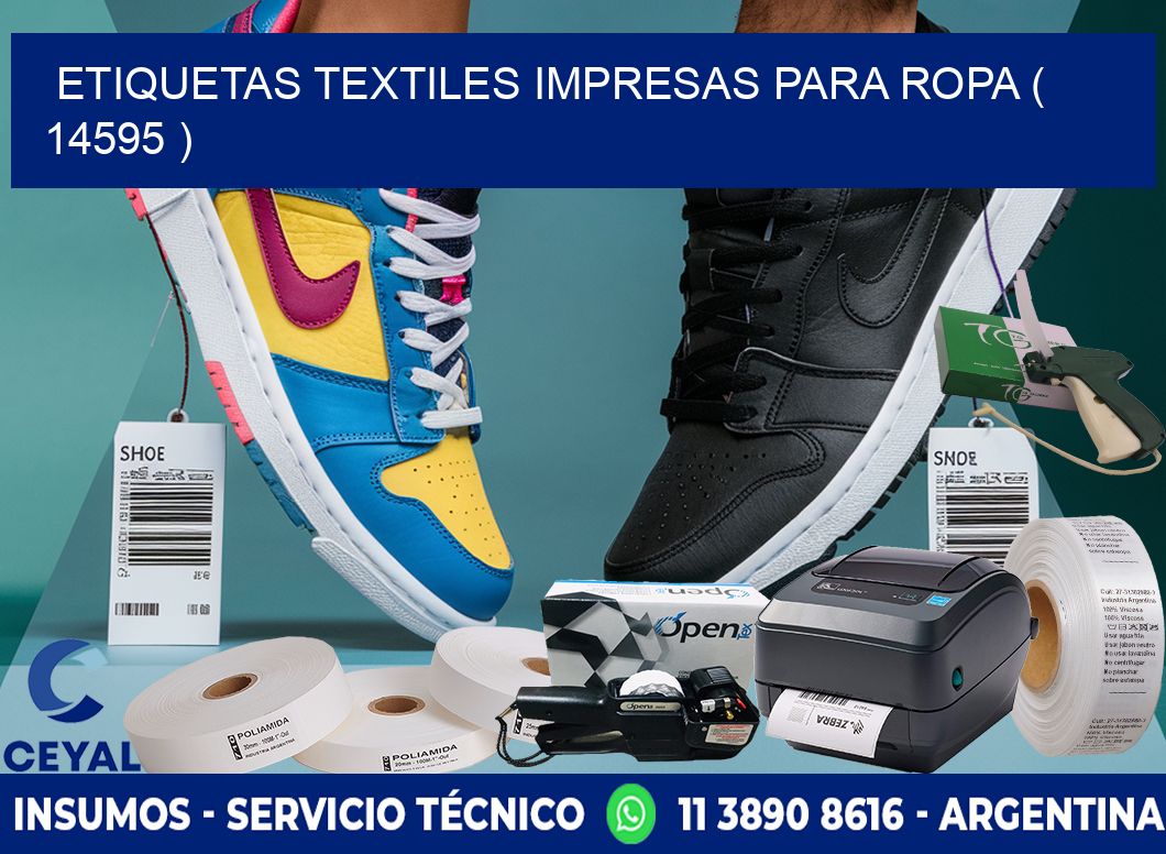 ETIQUETAS TEXTILES IMPRESAS PARA ROPA ( 14595 )