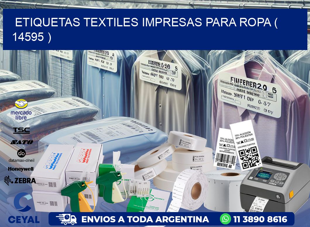 ETIQUETAS TEXTILES IMPRESAS PARA ROPA ( 14595 )