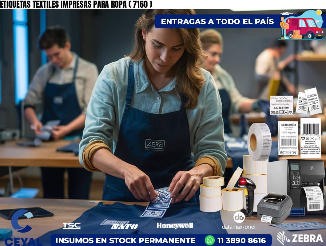 ETIQUETAS TEXTILES IMPRESAS PARA ROPA ( 7160 )