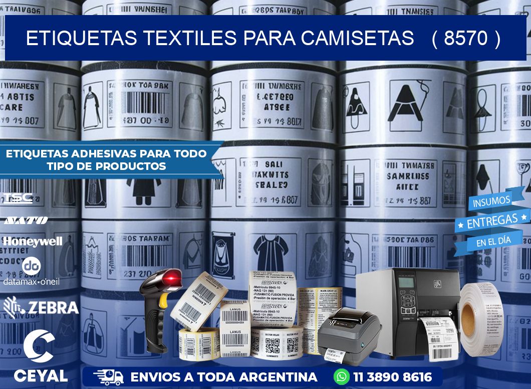 ETIQUETAS TEXTILES PARA CAMISETAS   ( 8570 )
