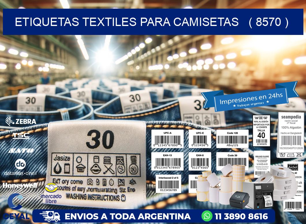 ETIQUETAS TEXTILES PARA CAMISETAS   ( 8570 )