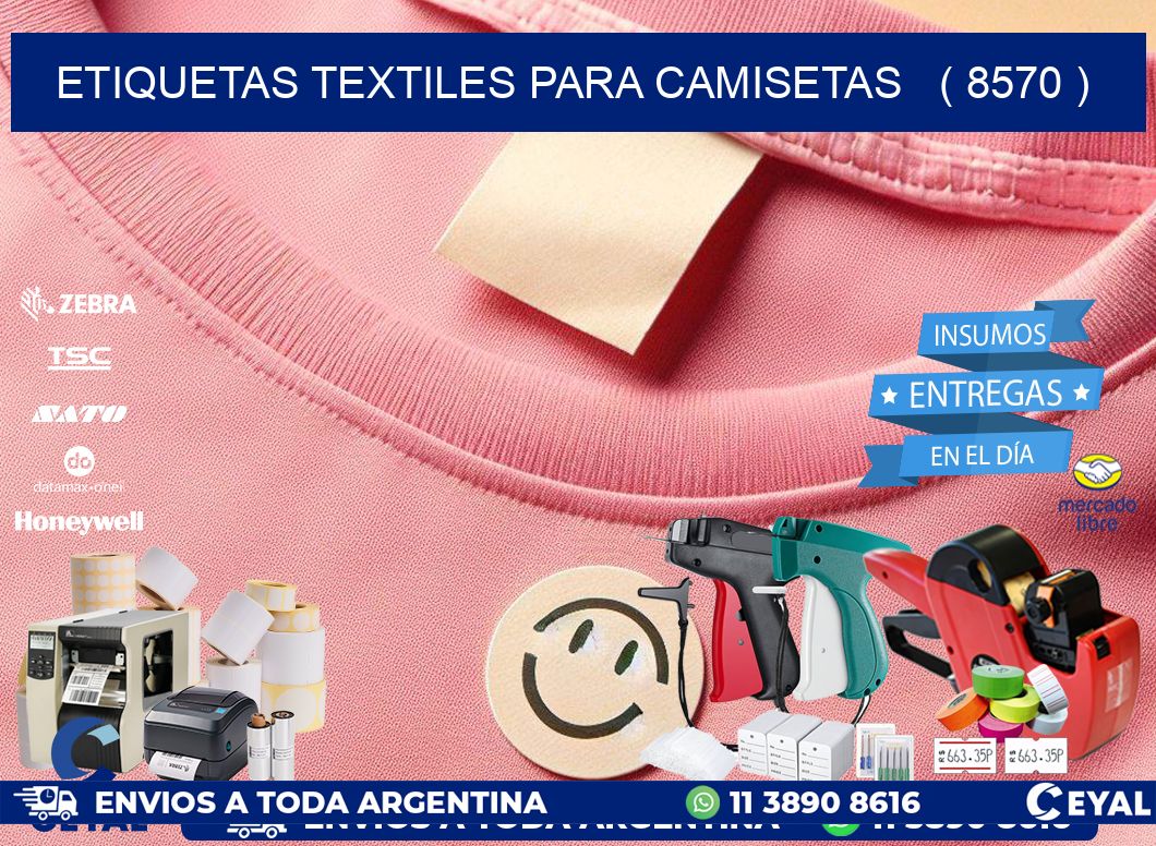 ETIQUETAS TEXTILES PARA CAMISETAS   ( 8570 )