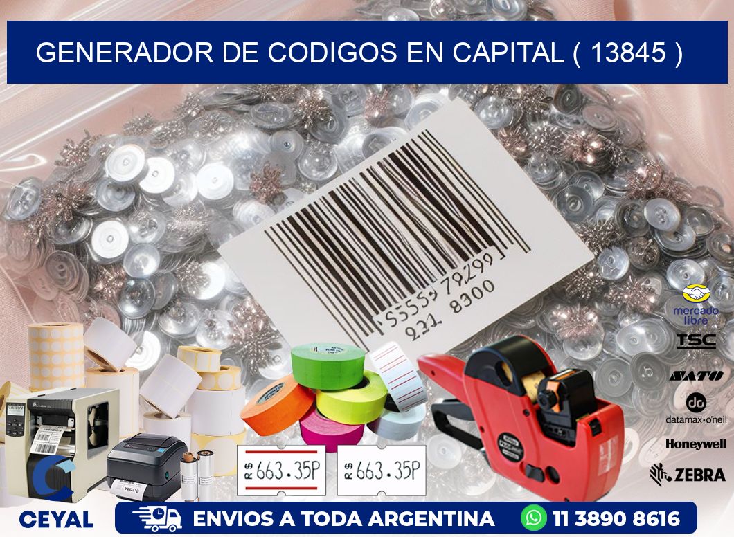 GENERADOR DE CODIGOS EN CAPITAL ( 13845 )