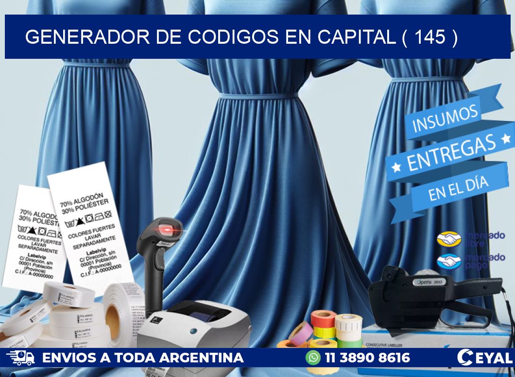 GENERADOR DE CODIGOS EN CAPITAL ( 145 )