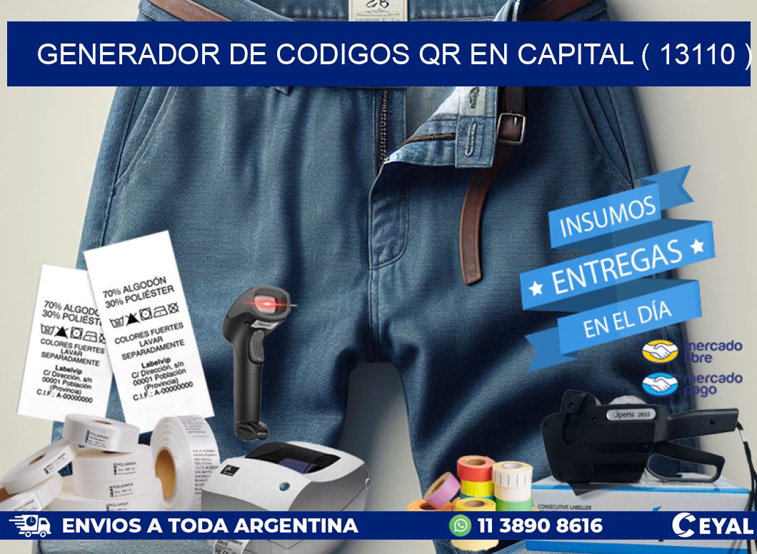 GENERADOR DE CODIGOS QR EN CAPITAL ( 13110 )