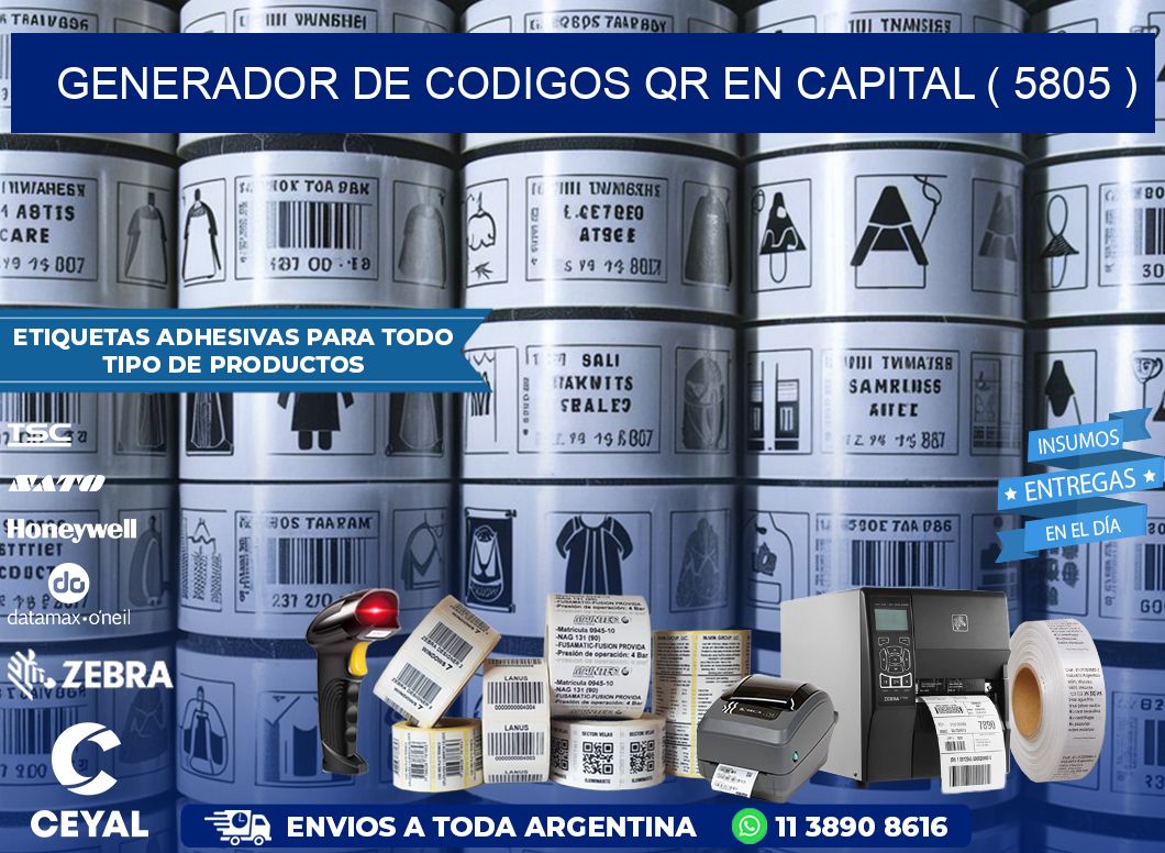 GENERADOR DE CODIGOS QR EN CAPITAL ( 5805 )