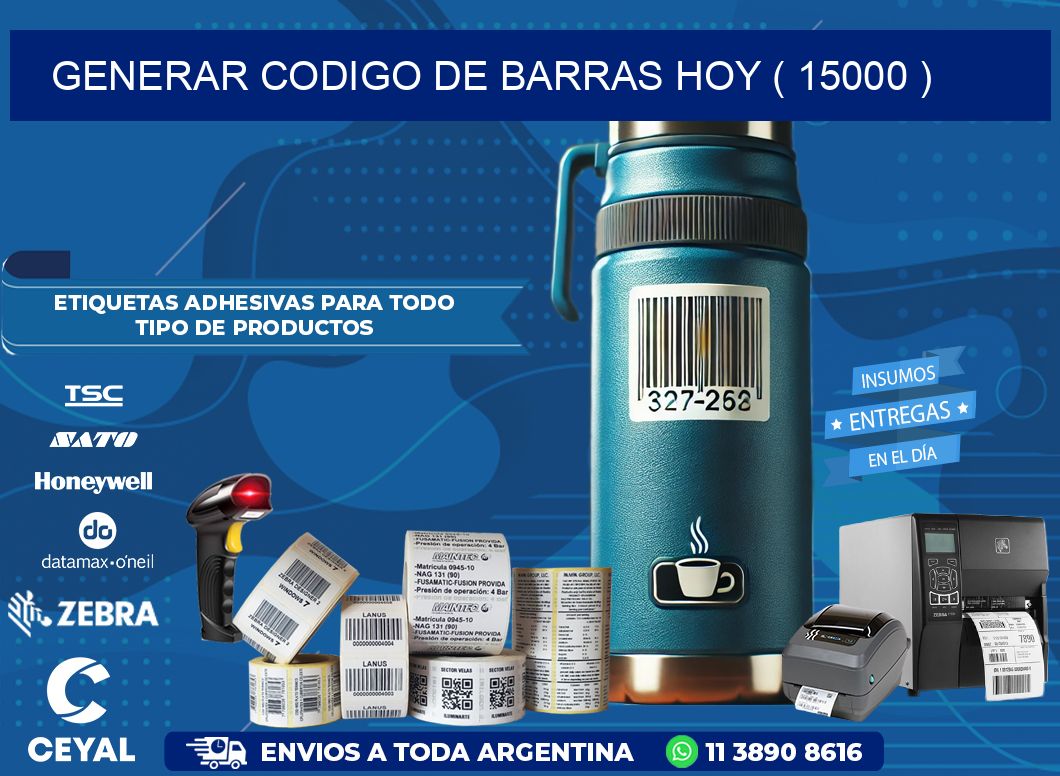 GENERAR CODIGO DE BARRAS HOY ( 15000 )