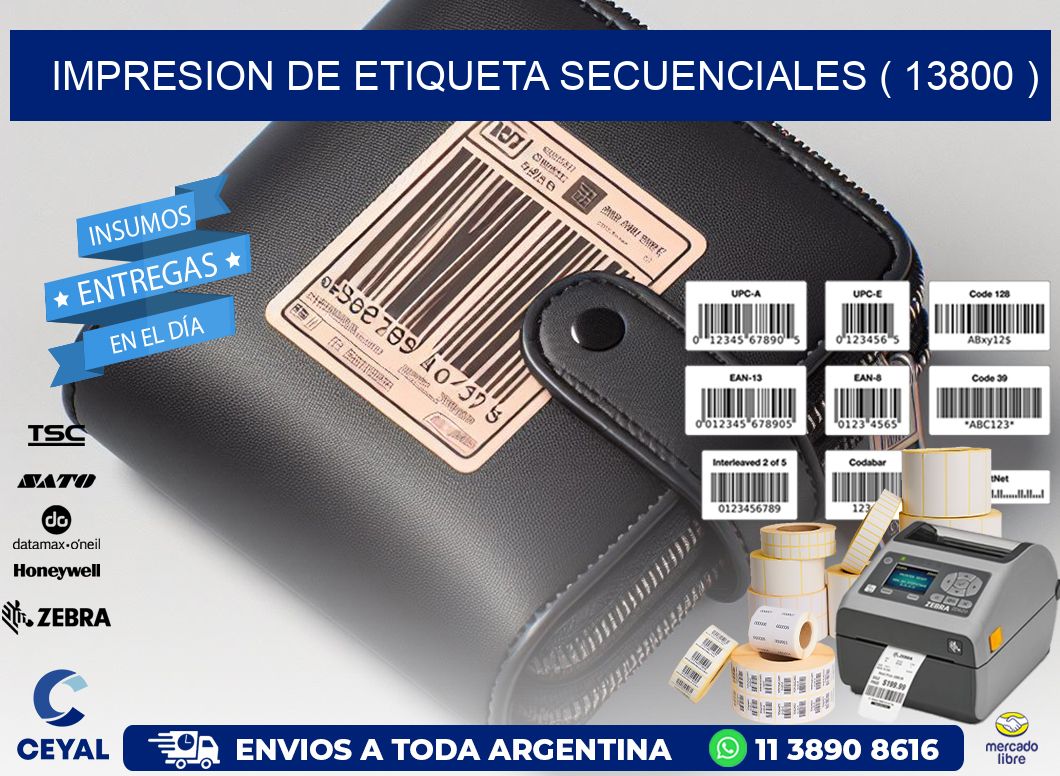 IMPRESION DE ETIQUETA SECUENCIALES ( 13800 )