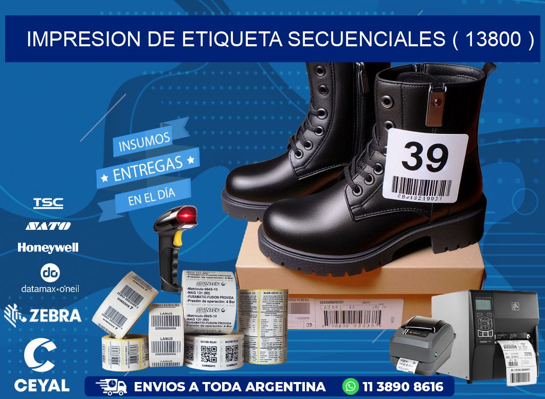 IMPRESION DE ETIQUETA SECUENCIALES ( 13800 )