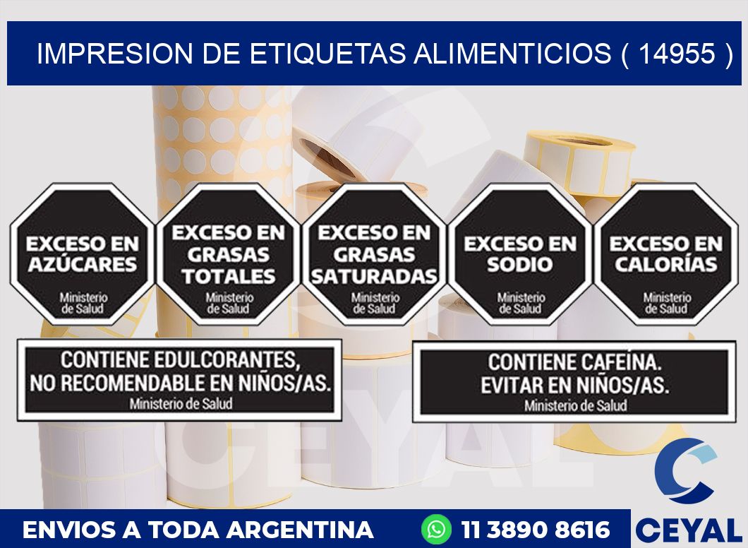 IMPRESION DE ETIQUETAS ALIMENTICIOS ( 14955 )