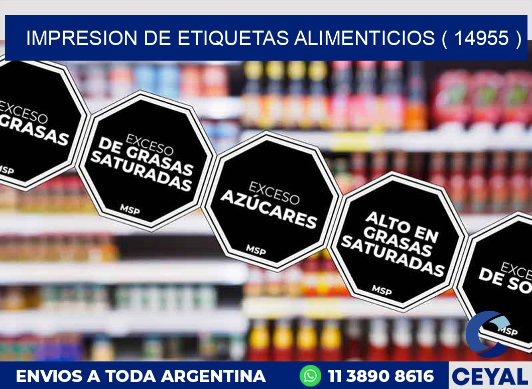 IMPRESION DE ETIQUETAS ALIMENTICIOS ( 14955 )