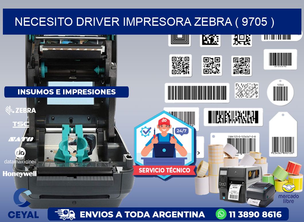 NECESITO DRIVER IMPRESORA ZEBRA ( 9705 )