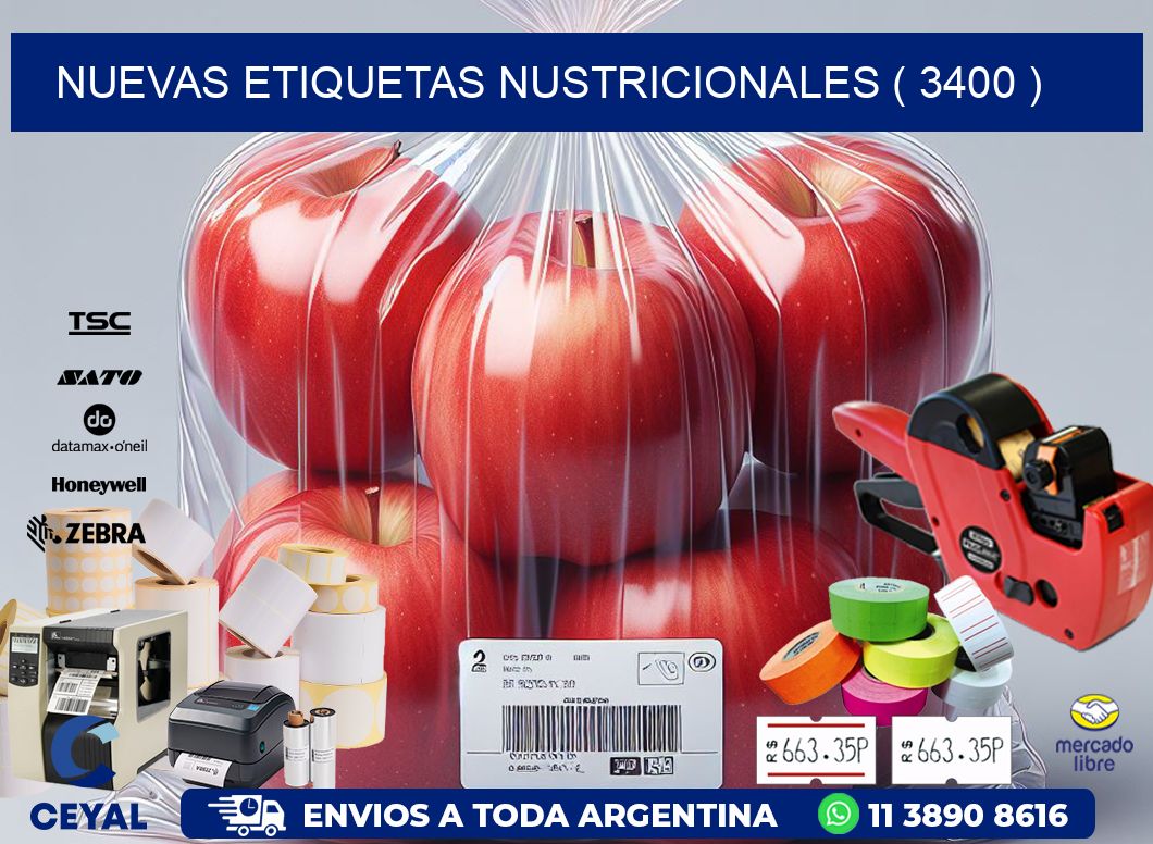 NUEVAS ETIQUETAS NUSTRICIONALES ( 3400 )