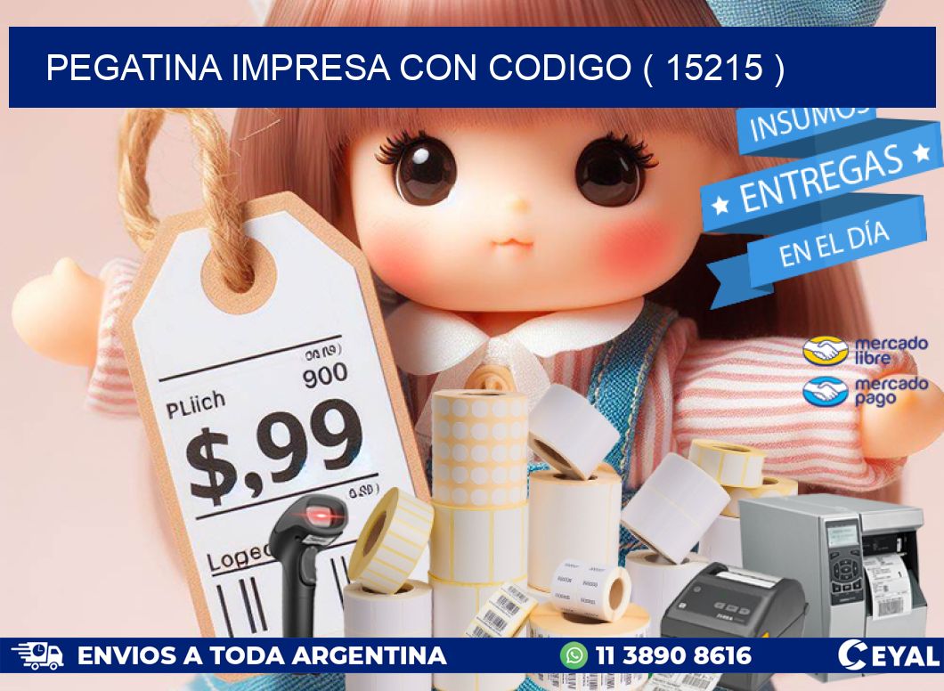PEGATINA IMPRESA CON CODIGO ( 15215 )