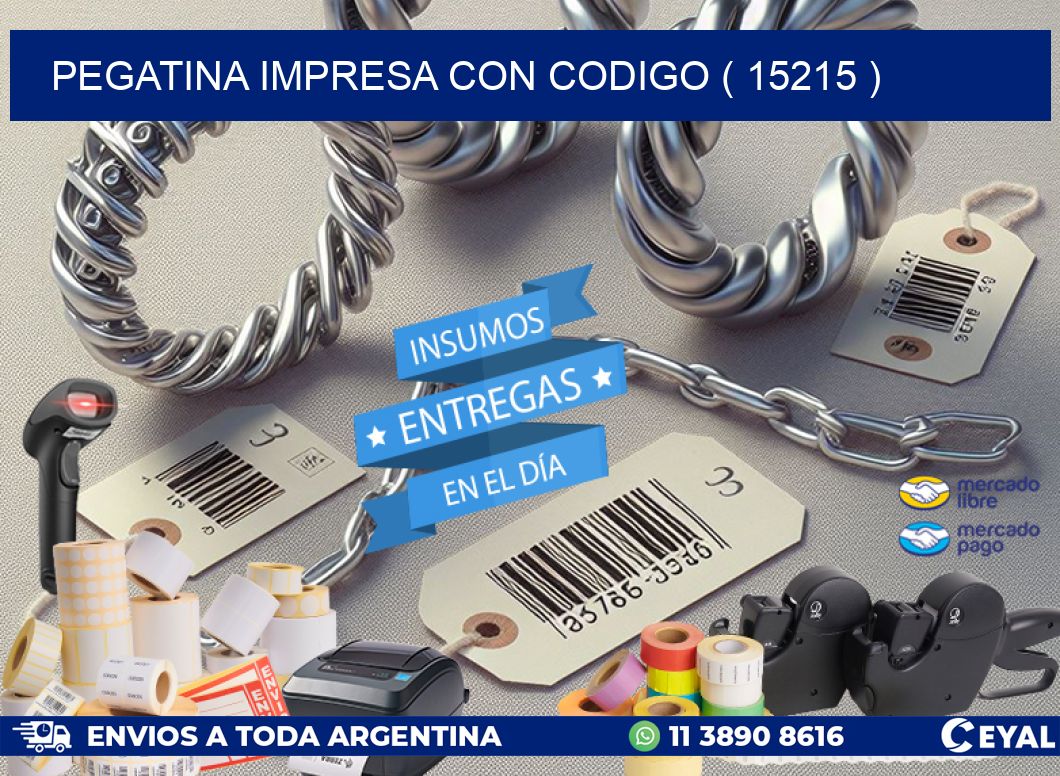 PEGATINA IMPRESA CON CODIGO ( 15215 )