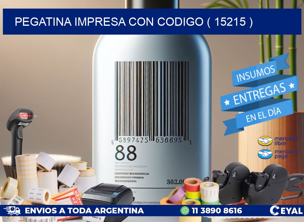 PEGATINA IMPRESA CON CODIGO ( 15215 )