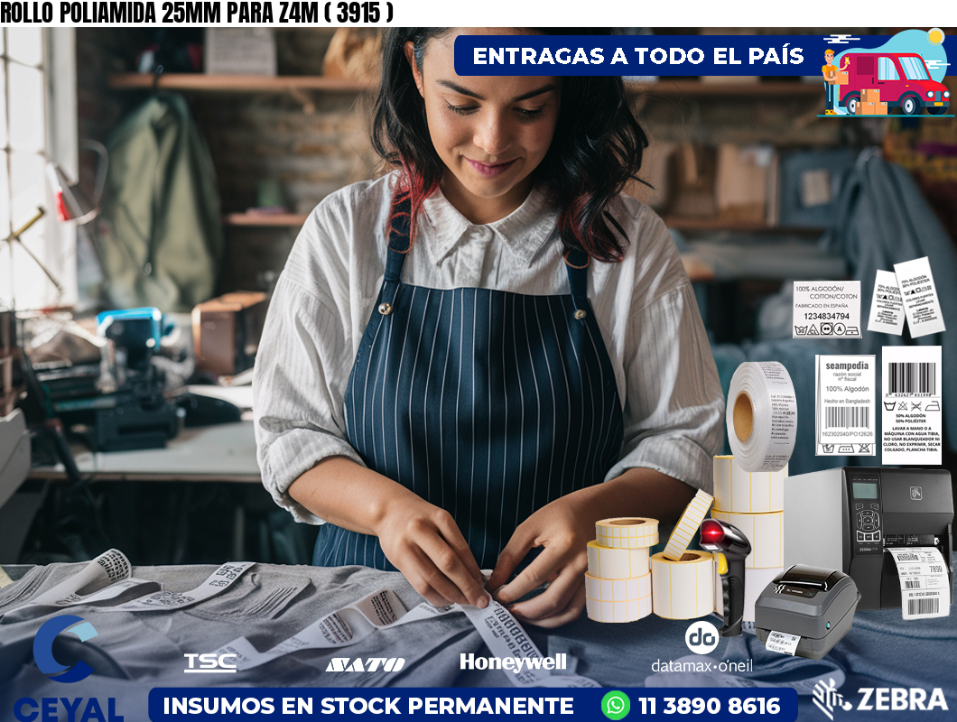 ROLLO POLIAMIDA 25MM PARA Z4M ( 3915 )