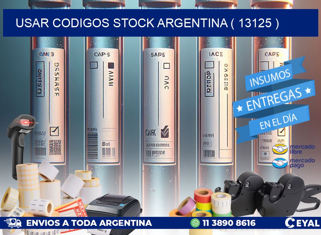 USAR CODIGOS STOCK ARGENTINA ( 13125 )