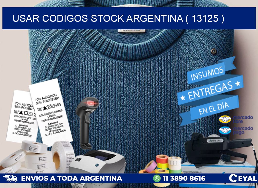 USAR CODIGOS STOCK ARGENTINA ( 13125 )