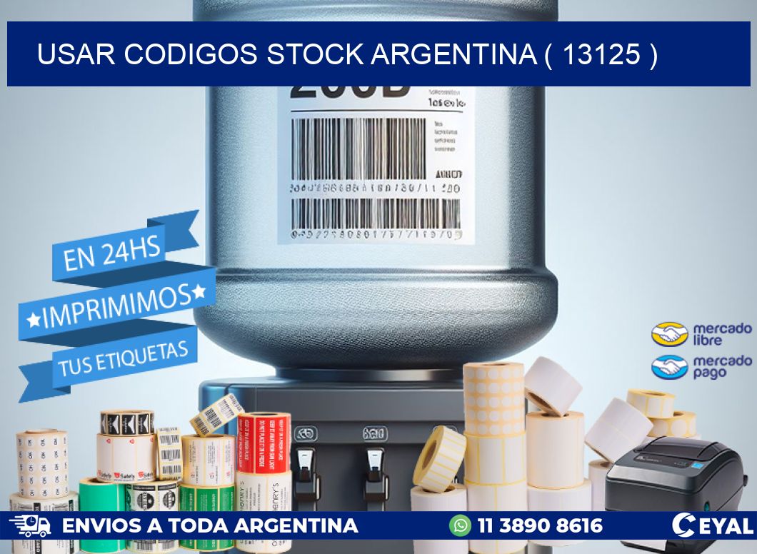 USAR CODIGOS STOCK ARGENTINA ( 13125 )