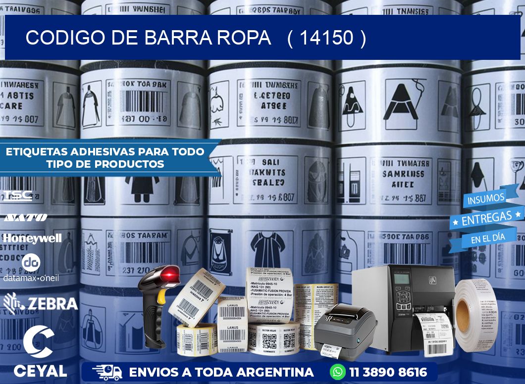 codigo de barra ropa   ( 14150 )