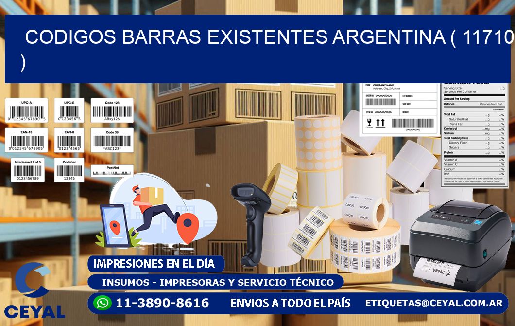 codigos barras existentes argentina ( 11710 )