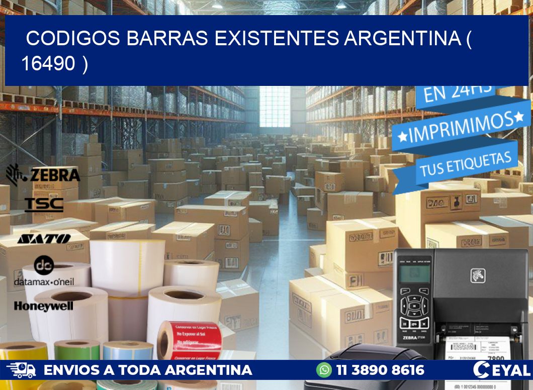 codigos barras existentes argentina ( 16490 )