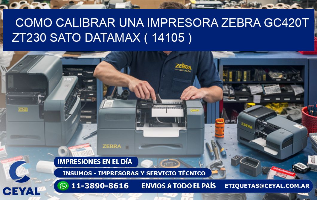 como calibrar una impresora zebra gc420t ZT230 SATO DATAMAX ( 14105 )