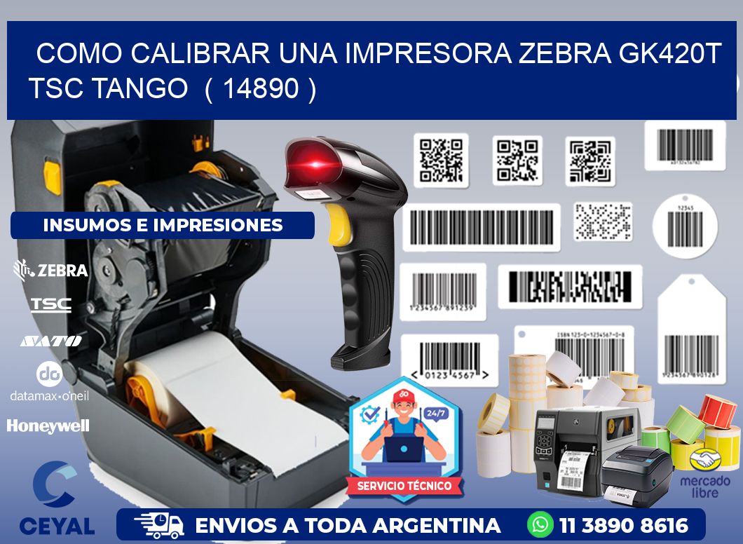 como calibrar una impresora zebra gk420t TSC TANGO  ( 14890 )