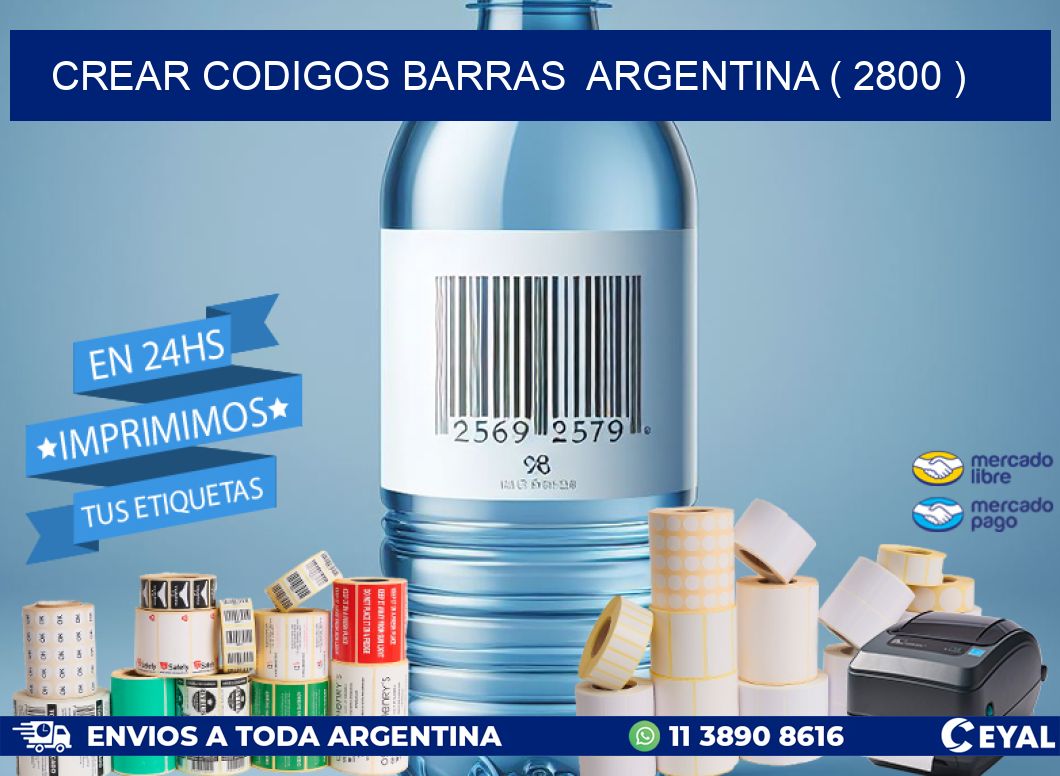crear codigos barras  argentina ( 2800 )