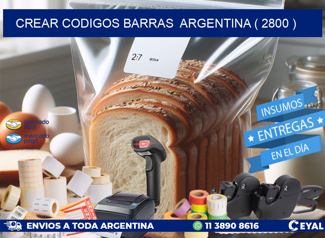 crear codigos barras  argentina ( 2800 )