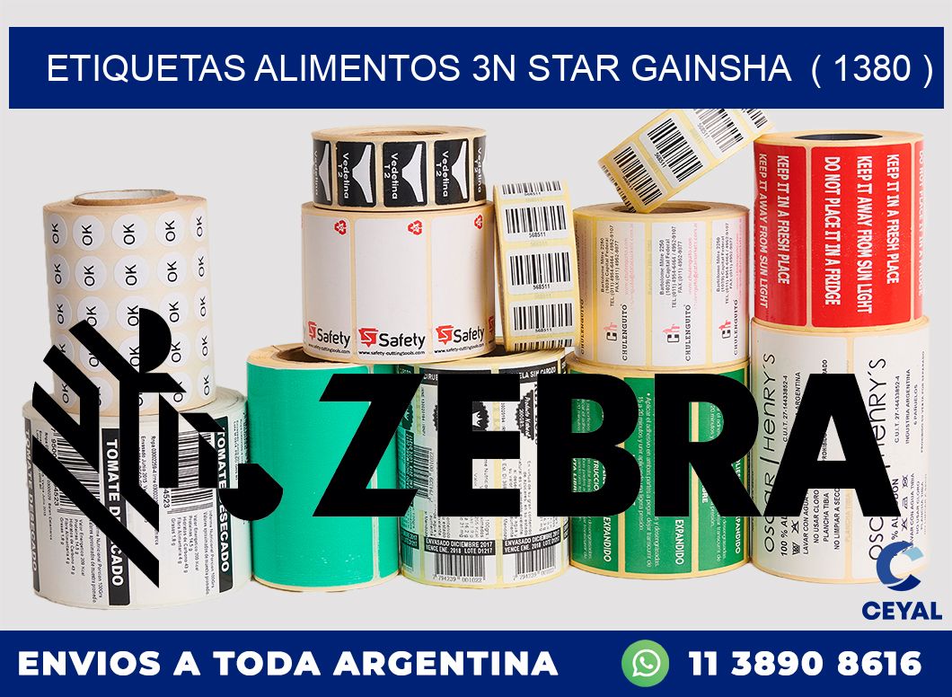 etiquetas alimentos 3n star gainsha  ( 1380 )