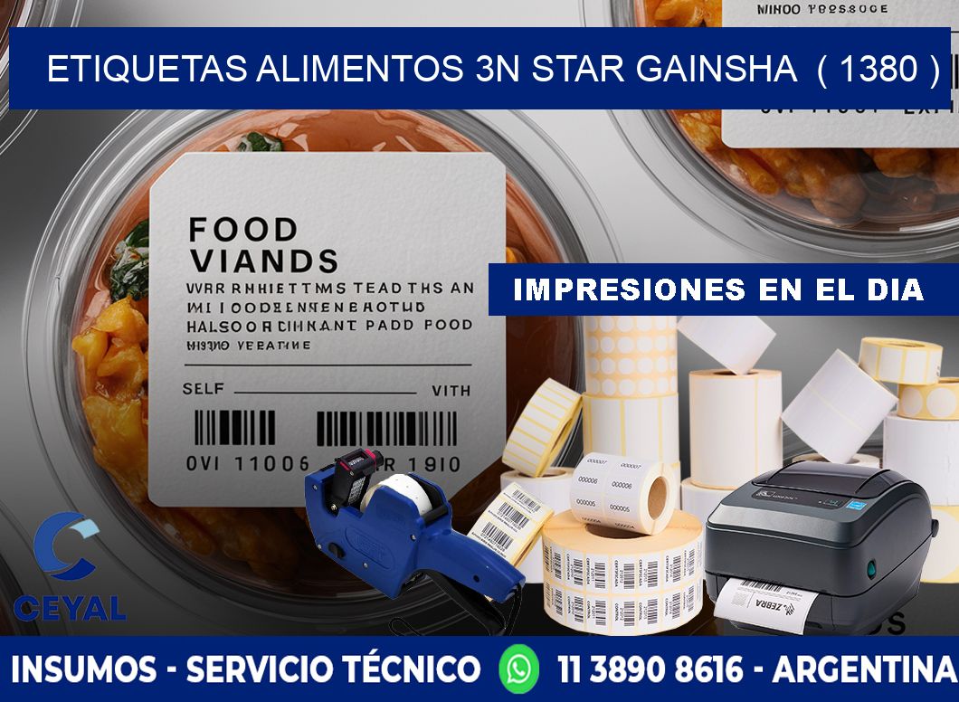 etiquetas alimentos 3n star gainsha  ( 1380 )