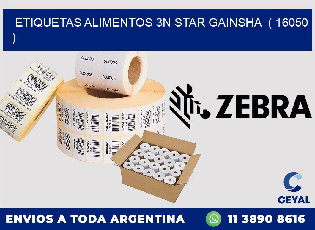 etiquetas alimentos 3n star gainsha  ( 16050 )