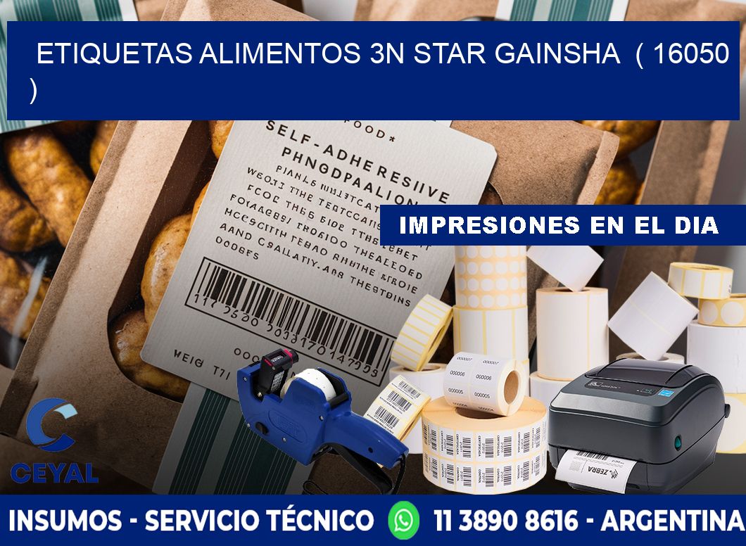 etiquetas alimentos 3n star gainsha  ( 16050 )