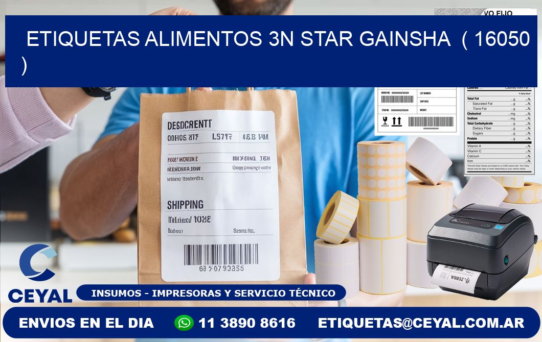 etiquetas alimentos 3n star gainsha  ( 16050 )