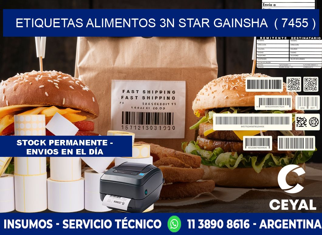 etiquetas alimentos 3n star gainsha  ( 7455 )