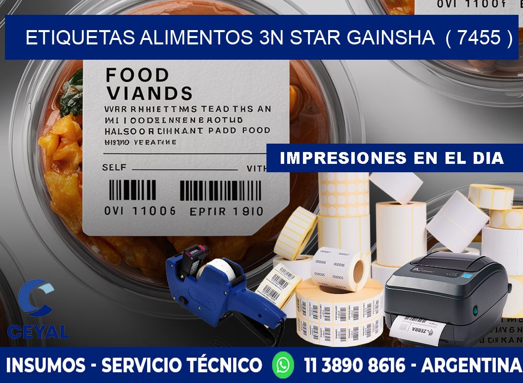 etiquetas alimentos 3n star gainsha  ( 7455 )