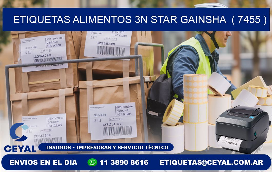 etiquetas alimentos 3n star gainsha  ( 7455 )