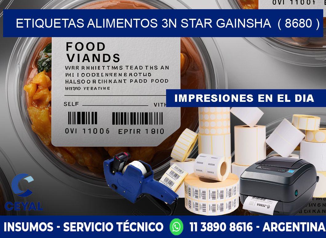 etiquetas alimentos 3n star gainsha  ( 8680 )