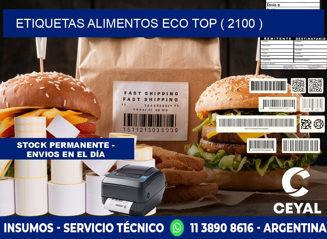 etiquetas alimentos eco top ( 2100 )