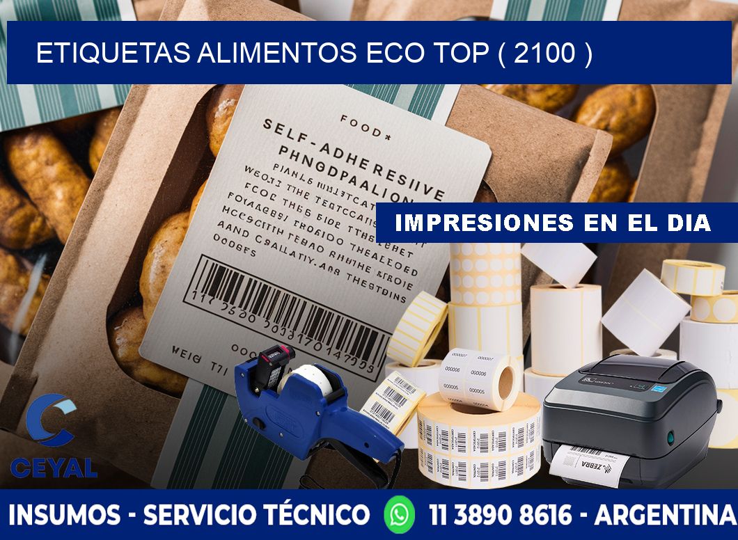 etiquetas alimentos eco top ( 2100 )