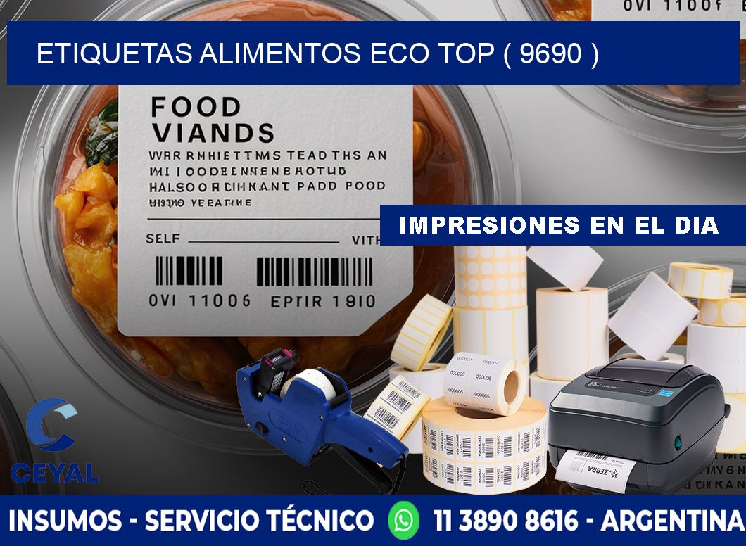 etiquetas alimentos eco top ( 9690 )