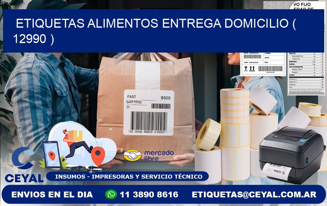 etiquetas alimentos entrega domicilio ( 12990 )