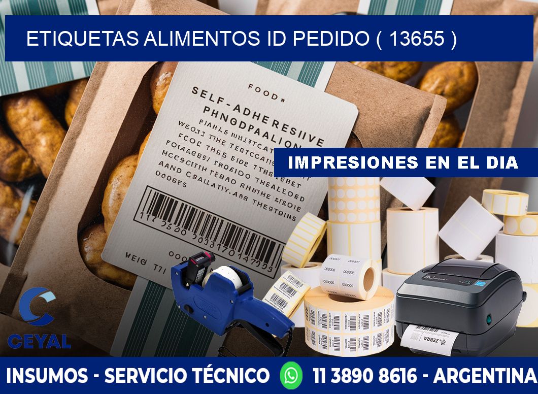 etiquetas alimentos id pedido ( 13655 )
