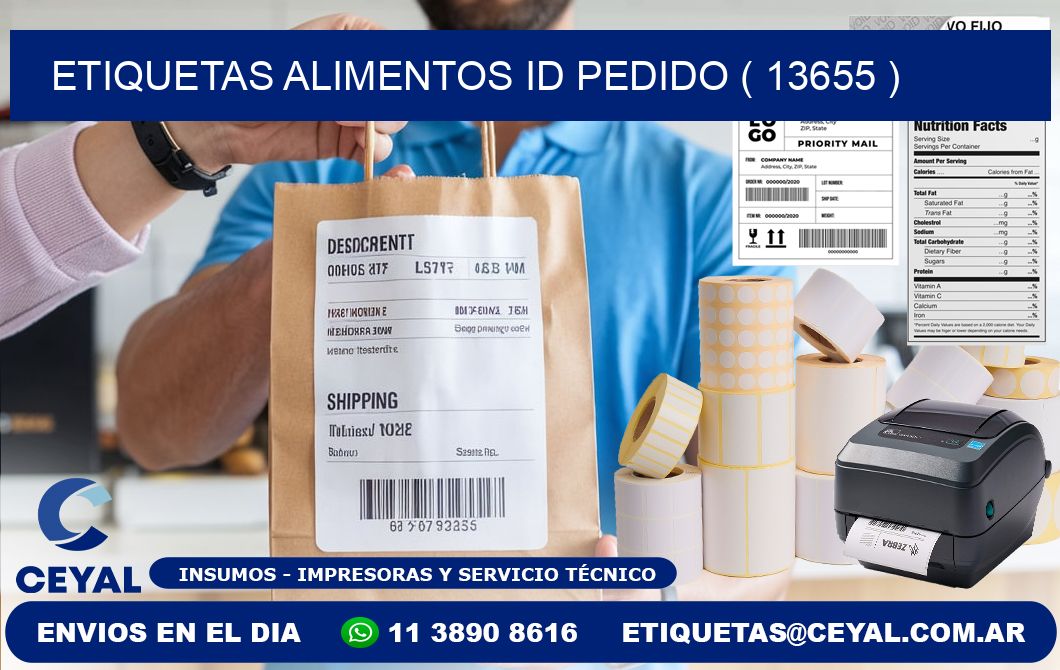 etiquetas alimentos id pedido ( 13655 )