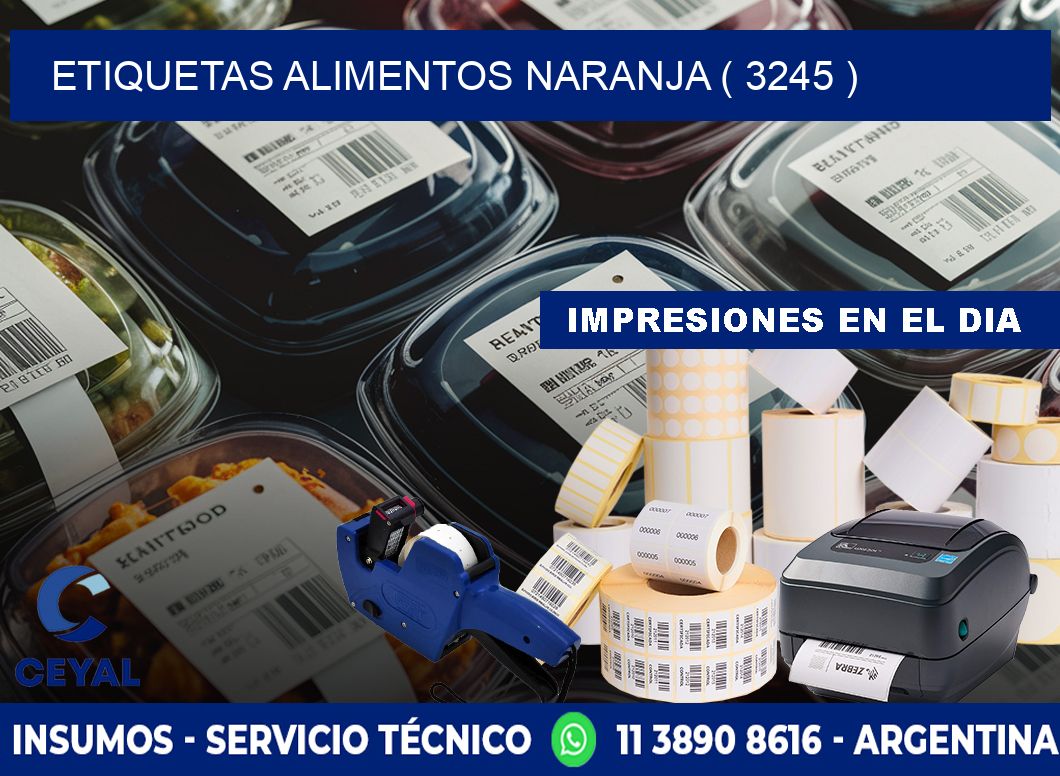 etiquetas alimentos naranja ( 3245 )